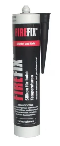 FireFix Silikon hitzebeständig schwarz 310 ml - Dicht- & Spachtelmassen für den Kamin, hitzebeständig und ideal für sichere Abdichtungen im Hochtemperaturbereich.