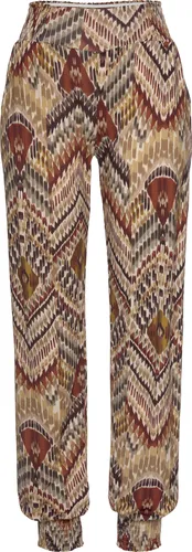 LASCANA Jerseyhose braun-bedruckt Größe 46 - Trendige Strandhose von Lascana im Ethno-Look. Jedes Teil ein Unikat mit hohem Bund und bequemen Taschen. Ideal für warme Tage dank der leichten Viskose und lockeren Passform.