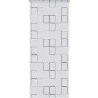 vidaXL Duschrollo 80x240cm - Quadratmuster für modernes Bad - Seitenzug- & Springrollos: Hochwertiges, wasserabweisendes EVA-Material, idealer Schutz für deinen Fußboden und platzsparend, wenn nicht in Gebrauch.