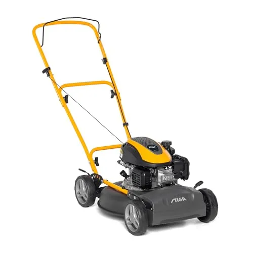 STIGA Multiclip 47 – Mulch-Rasenmäher mit 45 cm Schnittbreite - Rasenmäher für effizientes Mulchen, ausgestattet mit 123-cm³-Benzinmotor und 5 Schnitthöhen für optimale Anpassung an Ihre Rasenbedürfnisse.