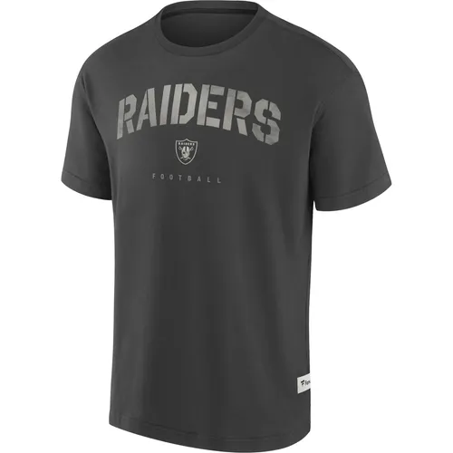 Fanatics Las Vegas Raiders T-Shirt Herren - classic pewter-black, Größe L - Stylisches T-Shirt mit großem Las Vegas Raiders Print auf der Vorderseite. Ideal für Fans; normale Passform und aus 100% Baumwolle für hohen Tragekomfort.