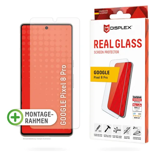 Displex Schutzglas 2D für Google Pixel 8 Pro – Kratzer-resistente Folie - Hochwertige Display-Schutzfolie aus gehärtetem Glas mit 10H Oberflächenhärte. Ideal gegen Kratzer und Aufprall, hüllenfreundlich und mit Anti-Fingerprint-Beschichtung für eine klare Sicht.
