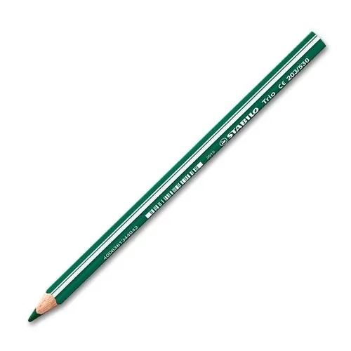 Dreikant-Buntstift STABILO Trio dick - Ergonomischer Einzelstift in grün, intensive Farben mit 4,2 mm Minendurchmesser für kreatives Zeichnen