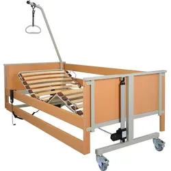 aks L4 Pflegebett mit elektrischer Höhenverstellung - Medizinischer Bedarf: Das elektrische Pflegebett aks L4 bietet eine flexible Liegefläche, integrierte Seitengitter und eine maximale Belastbarkeit von 185 kg für optimalen Komfort und Sicherheit.