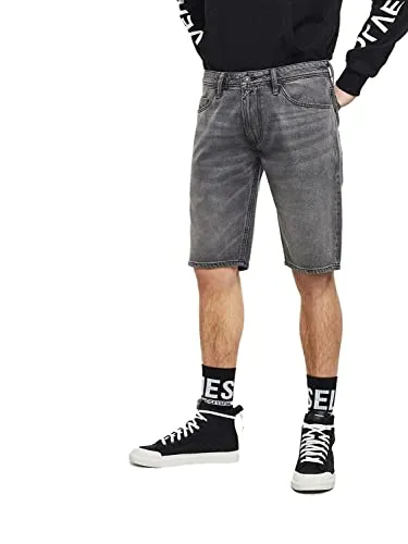 Diesel Mens THOSHORT Short Pants Jeans, 02 Black Denim, 30