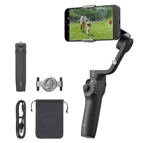 DJI Osmo Mobile 6 - Gimbal-Stabilisator für Smartphones, 3-Achsen-Stabilisierung mit ActiveTrack 6.0 und integrierter Verlängerungsstab für kreative Aufnahmen