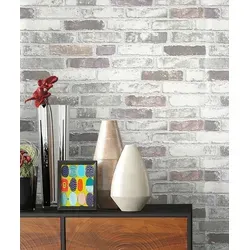 NEWROOM Steintapete Tapete grau Mauer Stein Modern Vliestapete Vlies moderne Design 3D Optik Steintapete Ziegelstein Backstein Mauerwerk Klinker Loft inkl. Tapezier Ratgeber