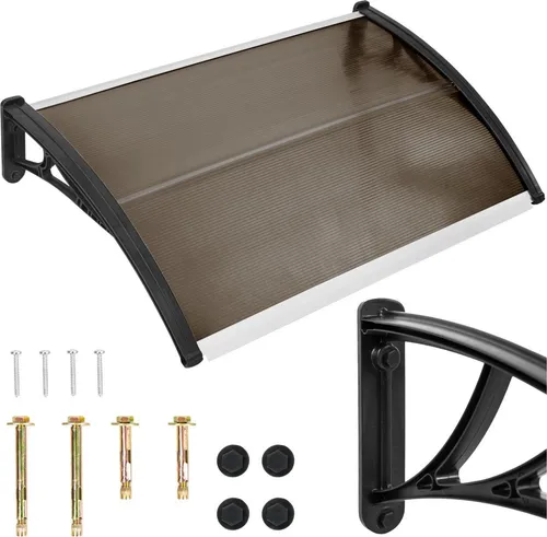 Vordach über Tür, Balkon, Fenster, Klimaanlage, gewölbt braun 150x100