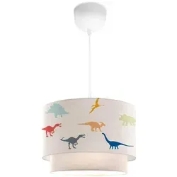 lux.pro Kinderzimmer Lampe Lurgan - Bunte Deckenleuchte mit Dinos-Motiv, höhenverstellbar für optimale Lichtverhältnisse und aus robusten Materialien für eine sanfte Ausstrahlung.