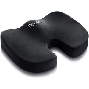 feela Sitzkissen 202 101 - Orthopädisches Sitzkissen in Schwarz - Stuhlkissen mit rutschfestem Boden und Gel-Noppen für optimalen Komfort. Ideal für gesundes Sitzen im Büro oder zu Hause.