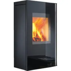 Kaminofen Wodtke Casa Glas black 6 kW wandhängend - Eleganter wandhängender Kaminofen mit 6 kW Nennwärmeleistung. Ideal für gemütliche Abende im Wohnzimmer. Energieeffizienzklasse A+ sorgt für nachhaltige Wärme.