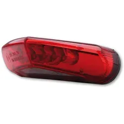 SHIN YO LED Rücklicht, rotes Glas, schwarz - Motorradlampen mit Kennzeichenbeleuchtung, E-geprüft für optimale Sicherheit. Ideal für Motorradfahrer, die Wert auf Sichtbarkeit legen.