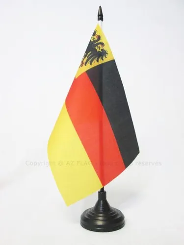 TISCHFLAGGE DEUTSCHER BUND 1815-1866 21x14cm - DEUTSCHEN BUNDES TISCHFAHNE 14 x
