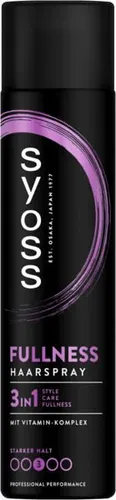 SYOSS FULLNESS Haarspray 400 ml – Volumen für Ihr Haar - Hochwertiges Haarspray für langanhaltenden Halt und voluminöse Styles. Ideal für alle Haartypen und perfekt für den täglichen Einsatz.
