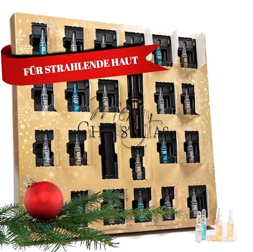 être belle® Adventskalender 2024 Frauen – Beauty Adventskalender mit 24 Luxus Ampullen & Pflege Überraschungen – Weihnachtskalender 2024, exklusiver Kalender Weihnachten, Geschenk für strahlende Haut