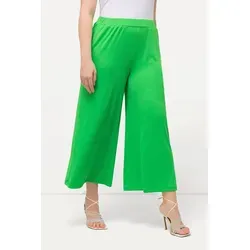 Ulla Popken Funktionshose Culotte Struktur wadenlang, petersilie - Modische Funktionshose mit weitem Bein für optimalen Tragekomfort, ideal für aktive Freizeitgestaltung.