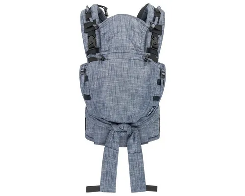 Hoppediz Babytrage Nabaca Basic-Set, Denim Komfort - Babytragen aus 100% Baumwolle, ab Geburt geeignet, bietet hohen Tragekomfort und Unterstützung für Eltern und Baby.