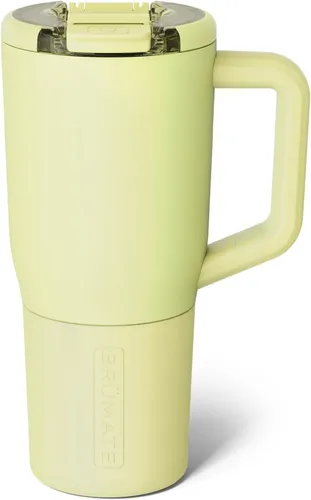 BrüMate Müv Isolierbecher mit Henkel und Deckel (helles Gelb) Edelstahl,