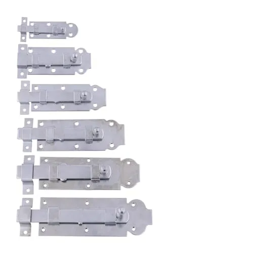 BOOMET Schieberiegel · 6 Größen zur Auswahl · 120 mm · 80/100/120/140/160/180 mm · Schlossriegel für Tore Türen Schuppen · Torschieber Türschieber · Schiebe Verriegelung
