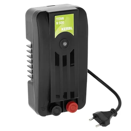 Kerbl Titan N 500 Weidezaungerät - Effizientes Elektrozaungerät 230V, ideal für große Weideflächen und bietet zuverlässigen Tierschutz.