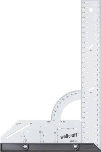 Wolfcraft Universalwinkel 300 mm - Präziser Winkelmesser aus robustem Stahl, ideal für exakte Messungen und optimale Ergebnisse in Holz- und Heimwerkerprojekten.