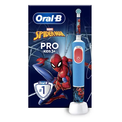 Oral-B Vitality PRO Kids Spiderman - Elektrische Zahnbürste für Kinder - Gesundheit & Zahnpflege: Die Oszillierende Zahnbürste mit Spiderman Design sorgt für spielerisches Zähneputzen und effektive Reinigung für gesunde Kinderzähne.