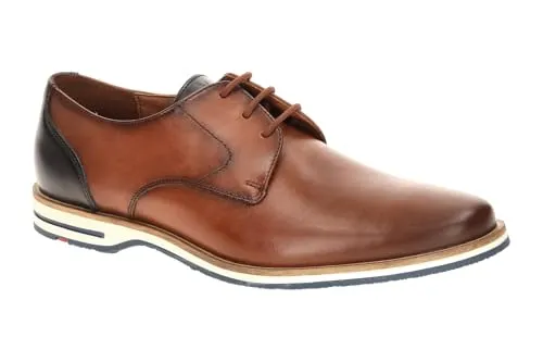 LLOYD Herren Schnürschuhe Alton in Braun - EU-Größe 45 - Eleganter Derby-Schnürschuh mit Logoprägung und Ziernähten, perfekt für Business- und Abendgarderobe.
