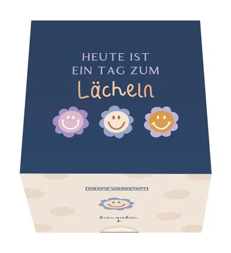 Grafik-Werkstatt Message in a Box | Geschenkidee | 30 Kärtchen zum abreissen | Lächeln