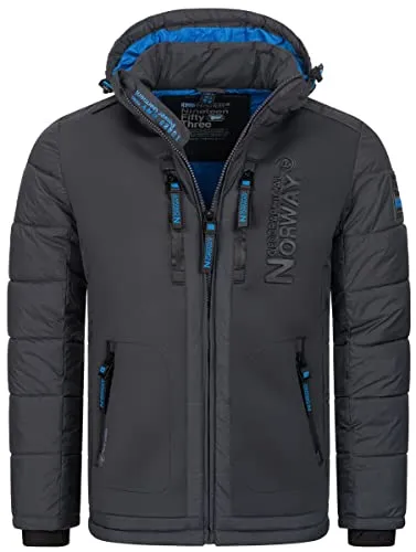 Geographical Norway Herren Winterjacke Parka Steppjacke - Funktionsjacke für den Winter, wind- und wasserabweisend, atmungsaktiv mit praktischen Taschen und Kordelzug für optimalen Sitz.