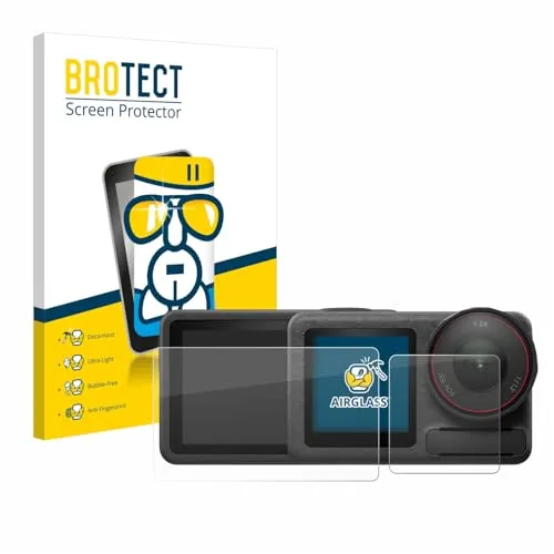 BROTECT Schutzglas für DJI Osmo Action 5 Pro Schutzfolie Panzer Folie Glas [Extrem Kratzfest 9H, Anti-Fingerprint, Ultra-Transparent]