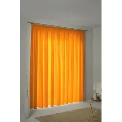Vorhang WIRTH "WirthNatur" - 1-lagig aus 100% BIO-Baumwolle, orange, B:127cm H:175cm - Gardinen aus 100% BIO-Baumwolle, ideal für umweltbewusste Dekoration. Blickdicht und leicht zu dekorieren für ein gemütliches Zuhause.