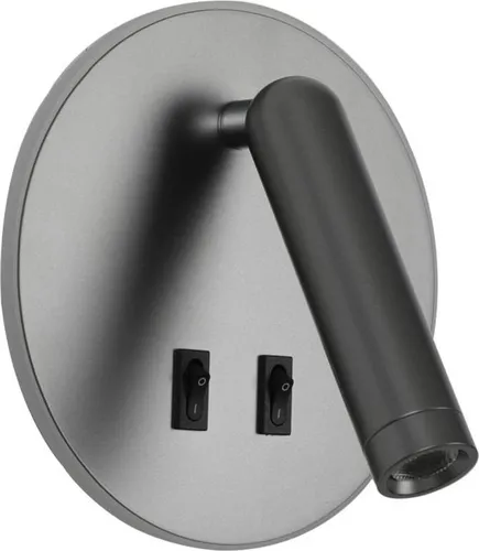 8W LED Wandleuchte FURLA WL-53742-1-GR mit Strahler - Moderne 8W LED Wandleuchte mit beweglichem Strahler und praktischem Schalter, ideal für jeden Raum. Elegantes, graues Design passt perfekt zu vielfältigen Einrichtungsstilen und sorgt für eine gemütliche Atmosphäre.