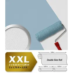Profhome Vliestapete 935281-GU Textiloptik Tapete Struktur matt weiß 26,5 m2, leicht strukturiert, matt, (1 XXL Rolle, doppelte Breite, 26,50 qm), Vliestapete zum Überstreichen in weiß weiß 1.06 m x 25 m