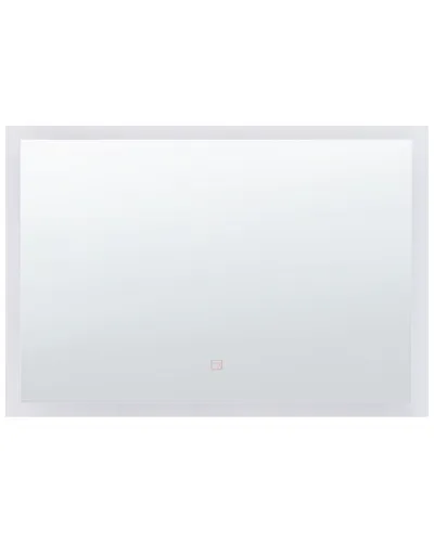 BELIANI Badspiegel Silber 80 x 60 cm mit LED Beleuchtung - Eleganter Badspiegel mit Touch-Sensor und warmem Lichtton. Ideal für moderne Badezimmer, spritzwassergeschützt und mit Antibeschlagsystem für komfortable Nutzung.