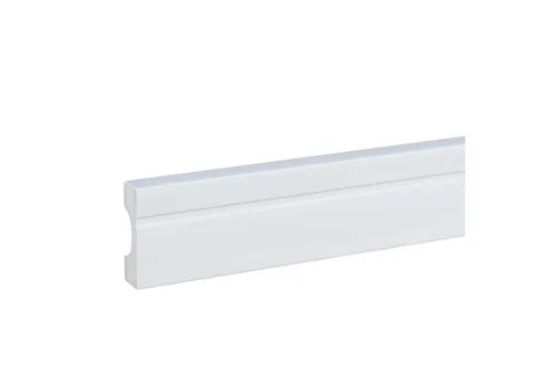 PROVISTON Sockelleiste 18 x 60 x 2000 mm Fußleiste Eckiges Profil Sockelleiste Kunststoff, L: 200 cm, 1-St.