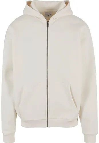 Karl Kani Ziphoodie Sweatjacke für Herren - Klassische Sweatjacke in off white, XL Größe, aus 80% Baumwolle für hohen Tragekomfort. Mit Kapuze und Kängurutasche ideal für lässige Looks.