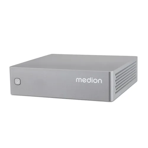 Medion Mini PC S06, Silber, Intel Core i3-1315U - Mini-PC mit 8 GB RAM und 512 GB SSD, kompakt und leistungsstark für effizientes Arbeiten und Entertainment.