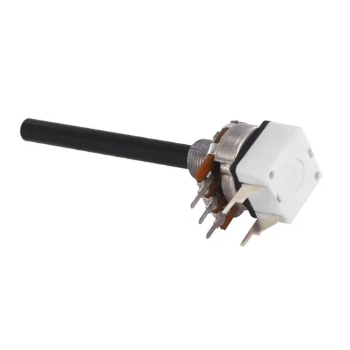 Mono-Potentiometer mit Schalter & 6mm-Achse, 100K, 20%, lin, 0,4W, 90°, Print