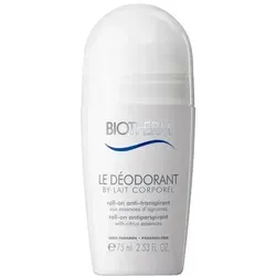 Biotherm Lait Corporel Deodorant Roll-On 75 ml - Deo Roll-On mit 48h Anti-Transpirant Wirkung und erfrischendem Zitrusduft für langanhaltende Frische.