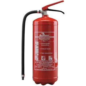 Adler PDE6 Pulverfeuerlöscher 6kg - Feuerlöscher für Brandklasse A, B und C, kompakt und effektiv für den Einsatz zu Hause oder im Büro.