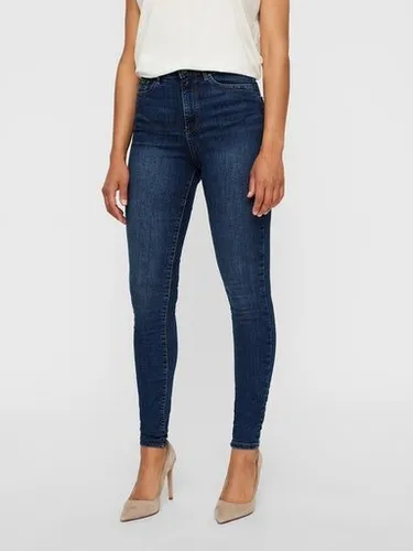 Vero Moda High-waist-Jeans VMSophia - Stylische High Waist Jeans in Dunkelblau, 7/8-lang und ohne Details, ideal für einen modernen Look. Perfekt kombinierbar und bequem dank 2% Elasthan.