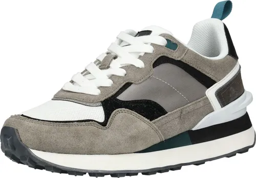 Bullboxer Herren Low Sneaker Grau Weiß - Komfortabler Sportlicher Schuh - Sneaker aus Leder, Textil und Synthetik mit verstärktem Zehen- und Fersenbereich für Stabilität. Der weich gepolsterte Einstieg und das Wechselfußbett bieten höchsten Tragekomfort – ideal für den Alltag.