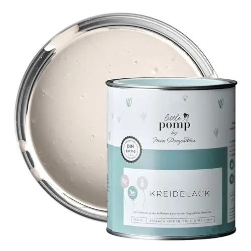 MissPompadour Kreidefarbe für Möbel Rosa & Furchtlos 750ml - Holzfarbe, Holzlack matt innen - Möbellack, Möbelfarbe ohne Schleifen - Kreidefarbe für Holz, Metall, Kunststoff - LittlePomp