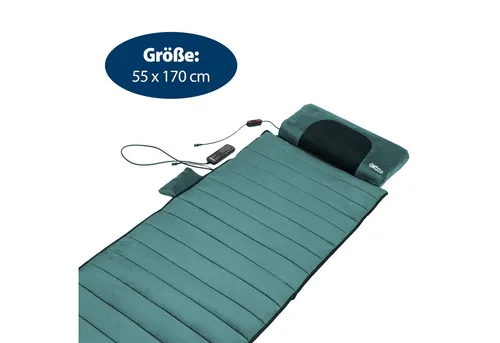 Genius Massageliege eZwell Massagematte 55 x 170 cm - Massageliegen mit 3-tlg. Ganzkörpermassage, inklusive Wärmefunktion und Fernbedienung für entspannende Wellnessmomente zu Hause.