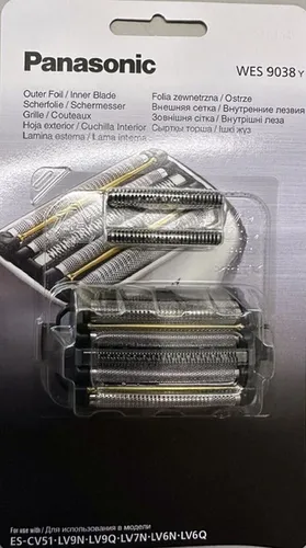 Panasonic WES 9038 Y1361 Combo Pack - Technik: Hochwertiger Scherkopf aus Schermesser und Scherfolie, passend für zahlreiche Panasonic Rasierer-Modelle, ideal für eine gründliche und sanfte Rasur.