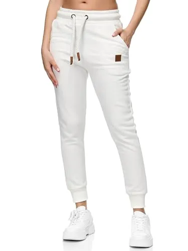 REPUBLIX Damen Jogginghose Jogger Sporthose Jogging Sweat Pants RD-027 Weiß XXL