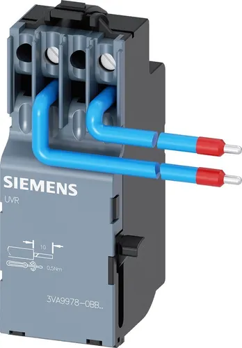 Siemens 3VA9978-0BB20 Unterspannungsauslöser - Leistungsschalter Zubehör für 3VA4/5/6 SENTRON - zuverlässiger Schutz bei Unterspannung für maximale Sicherheit in Ihren Anwendungen.