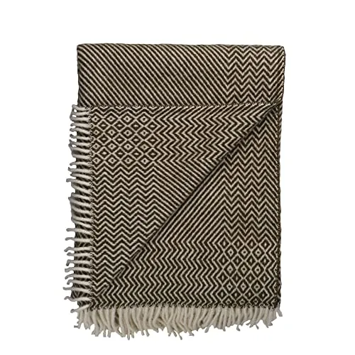 RØROS TWEED Kattefot - Wolldecke aus norwegischer Lammwolle - Kuschelige Wolldecke aus norwegischer Lammwolle mit elegantem Design von Judy D. Lundin. Ideal für jede Jahreszeit und made in Norway. Perfekt für Sofa und Bett, pflegeleicht bei 20-30 °C.