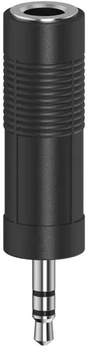 Hama Audio-Adapter 3,5-mm-Klinken-Stecker auf 6,3-mm-Klinken-Kupplung - Kompakt und ideal für den Anschluss von Kopfhörern an portable Geräte