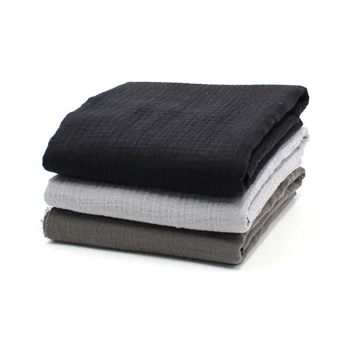3x Double Gauze Musselin Set je 0,5m x 1,35m Stoff 100% Baumwollstoff Set13